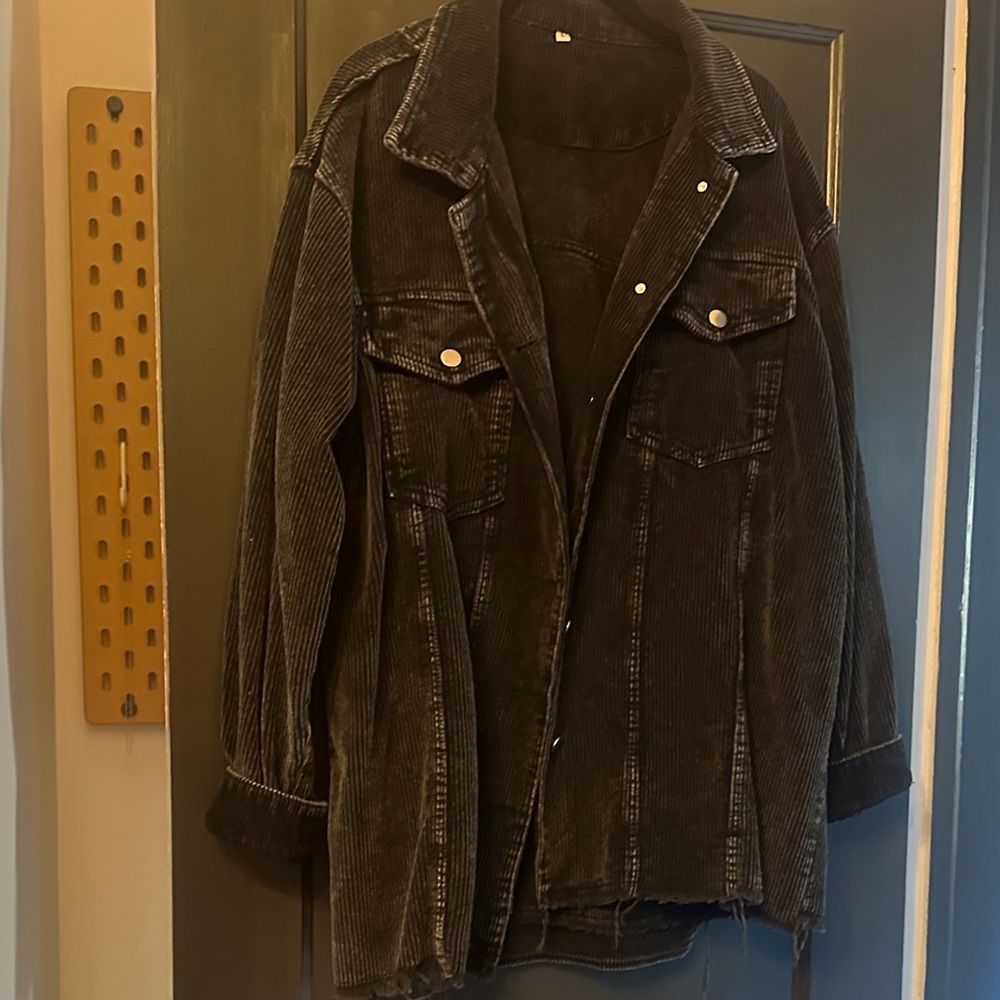 Women's Black Fringe Shacket